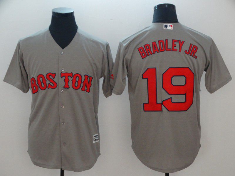 Men Boston Red Sox 19 Bradley jr Grey Game MLB Jerseys